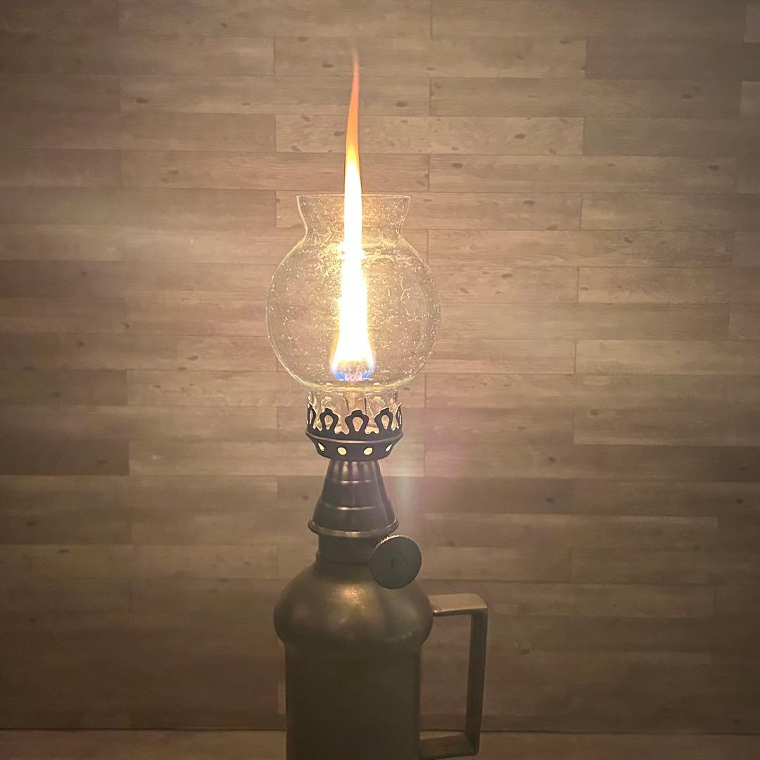 フランス製 アンティーク ヴィンテージ オイルランプ エタン ピューター製