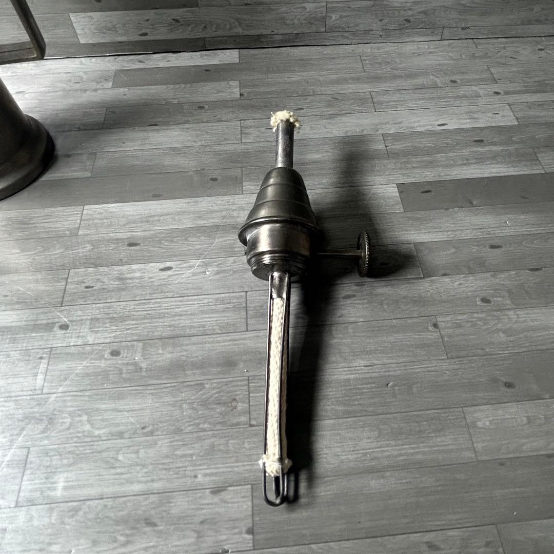 フランス製 アンティーク ヴィンテージ オイルランプ エタン ピューター製