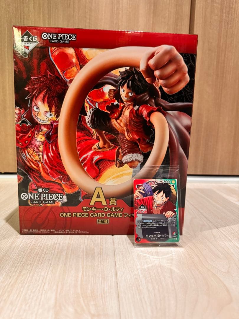 ONE PIECE モンキー・D・ルフィ A賞 フィギュア、プロモカード