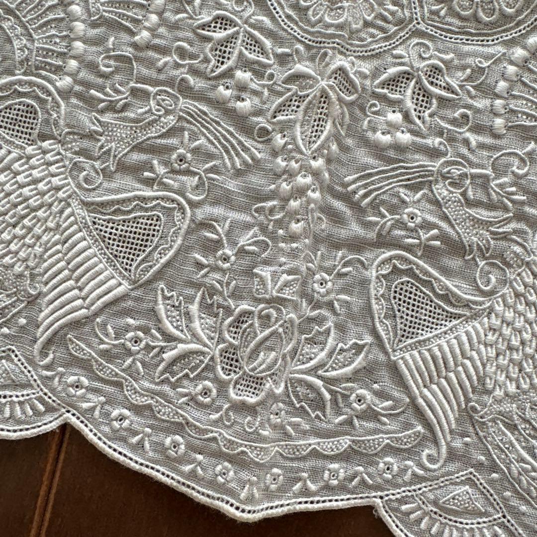 SWATOW ハンカチ　汕頭　手刺繍　鳳凰　スワトウ　花柄　ヴィンテージ