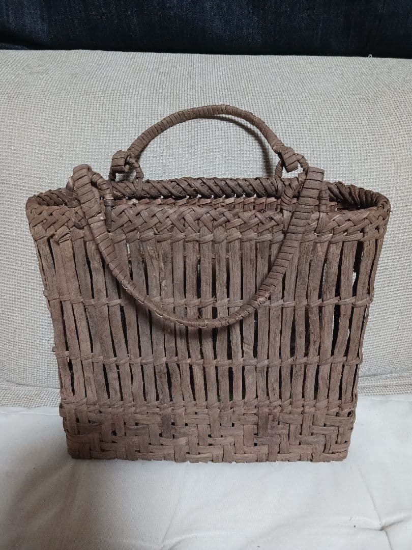 ※12/6まで※【未使用】山葡萄　カゴバッグ　国産