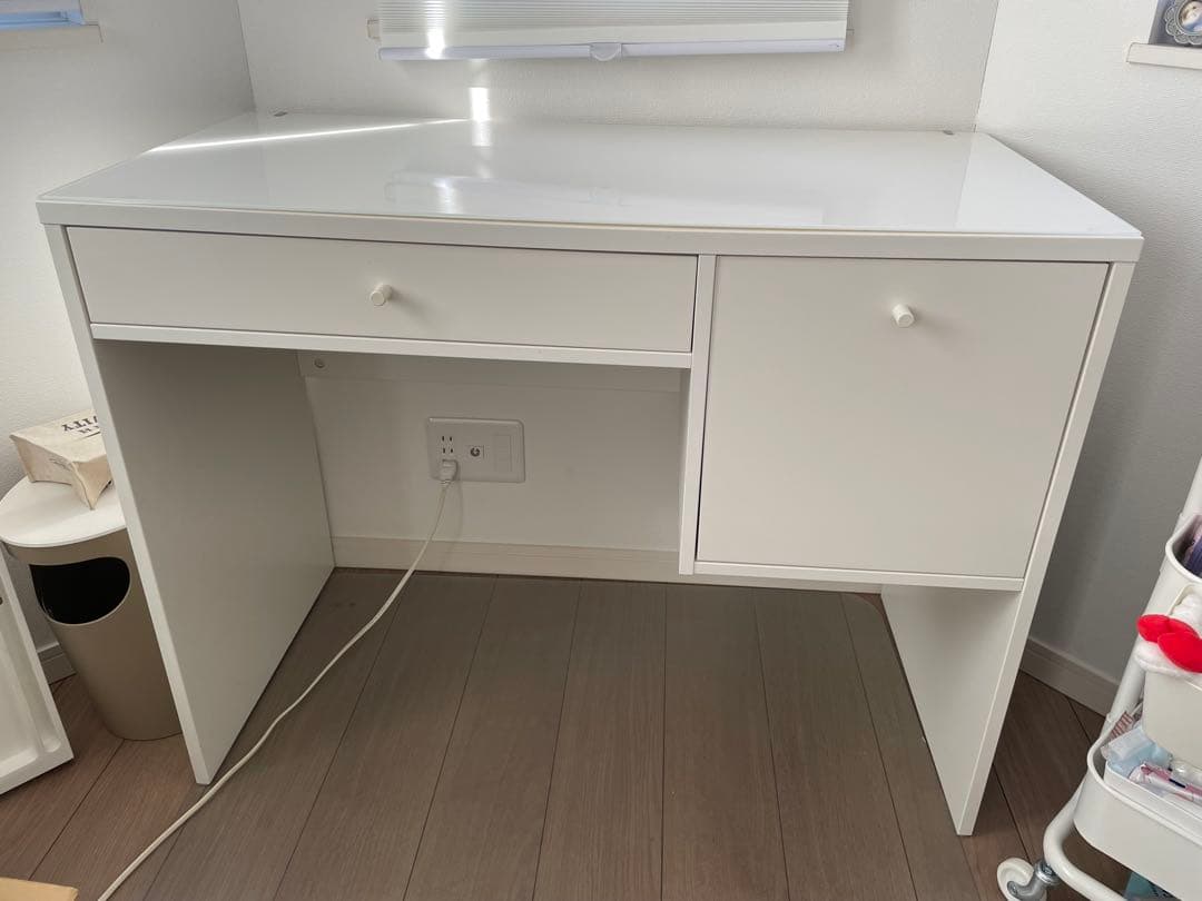 IKEA SYVDE スィブデ ドレッサー、デスク、ホワイト、100x48cm