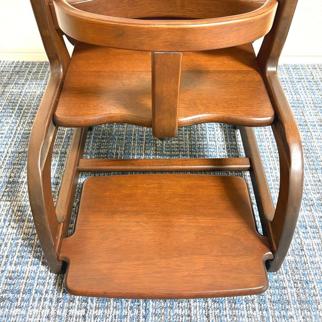 大和屋 すくすくローチェアⅡ ダークブラウン テーブル付き ガード付き