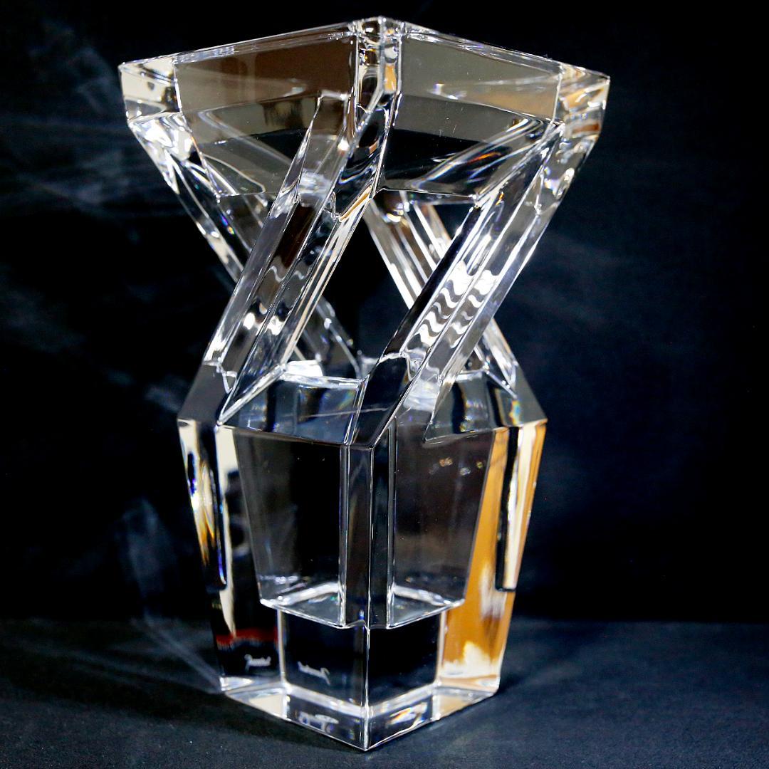 【極美品 送料込み】バカラ アーキテクチャー クリスタル フラワーベース 花瓶