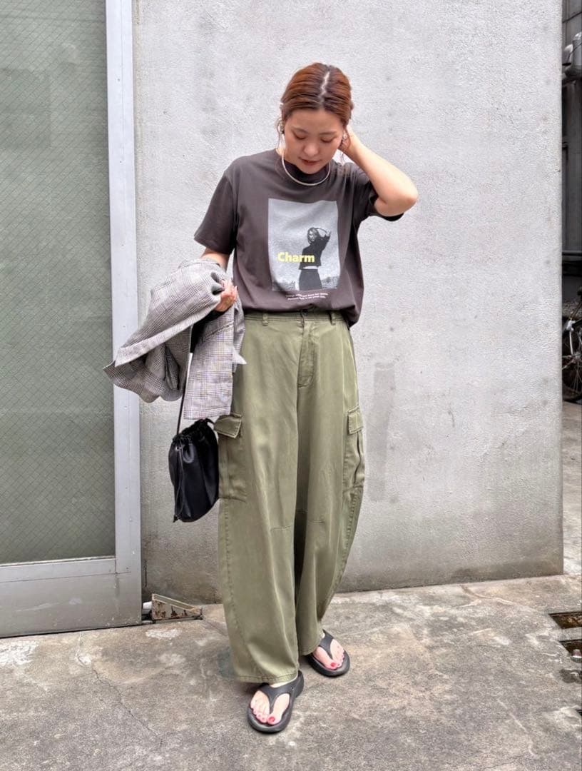 カーブシルエットカーゴパンツ　PUAL CE CIN ピュアルセシン