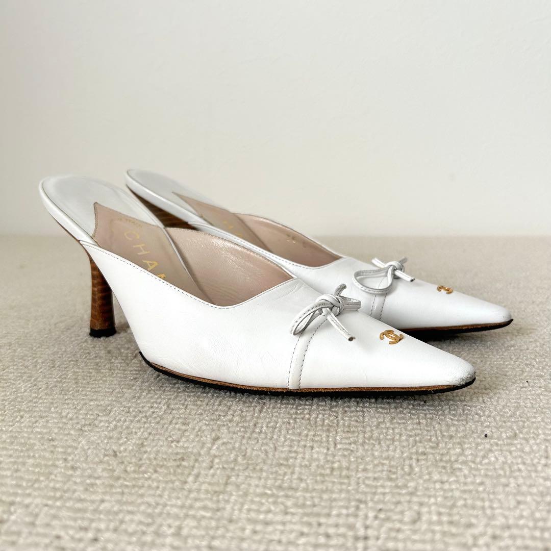 CHANEL シャネル パンプス ミュール ココマーク 22cm