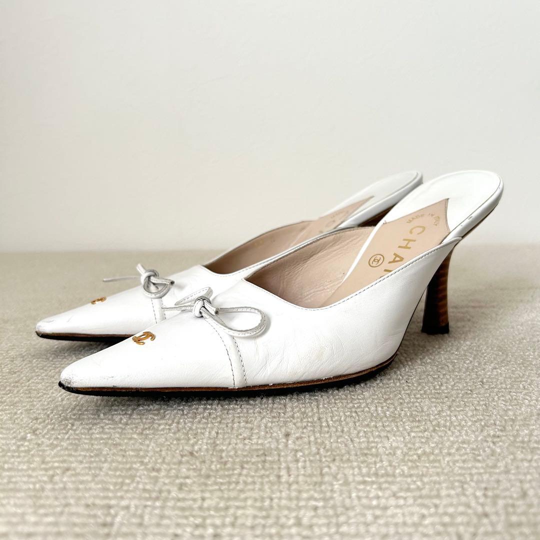 CHANEL シャネル パンプス ミュール ココマーク 22cm