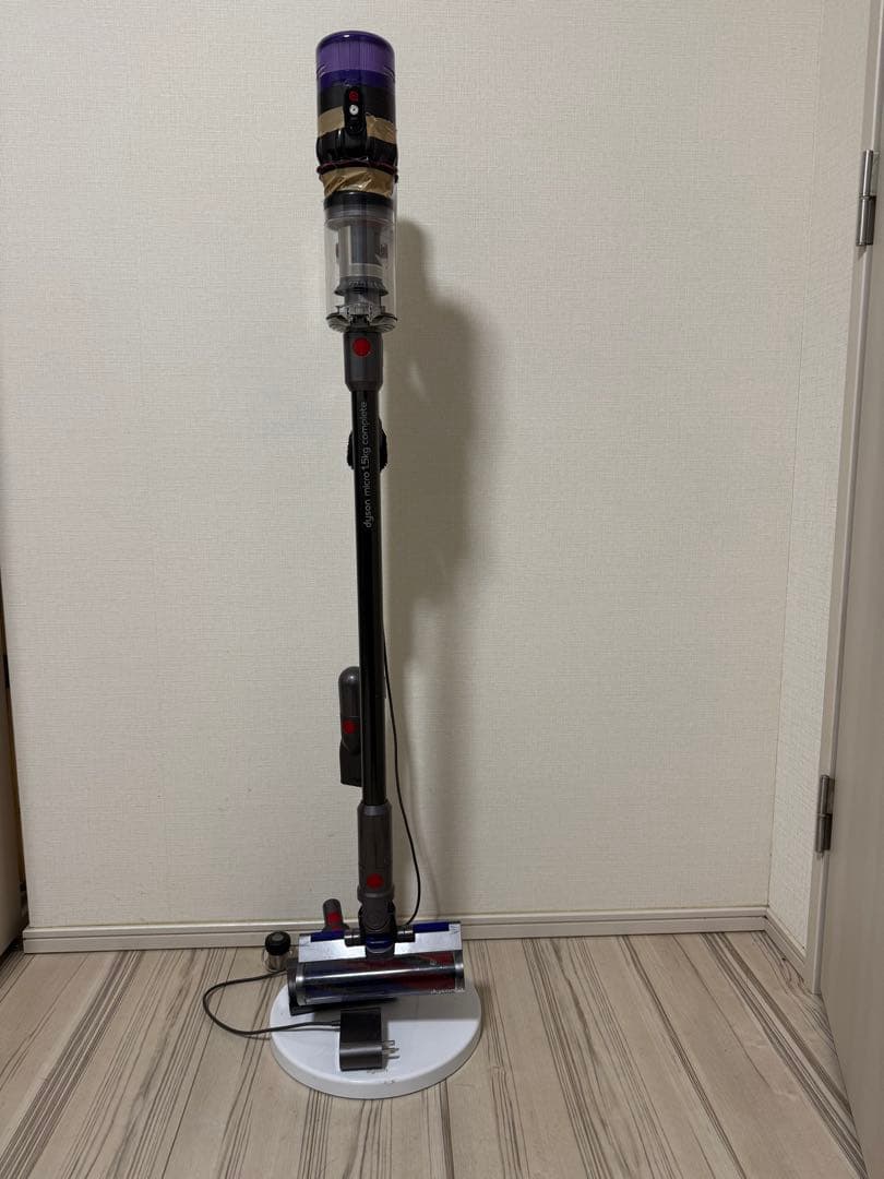 Dyson 掃除機 ブラック パープル SV21 純正スタンド付き ジャンク品