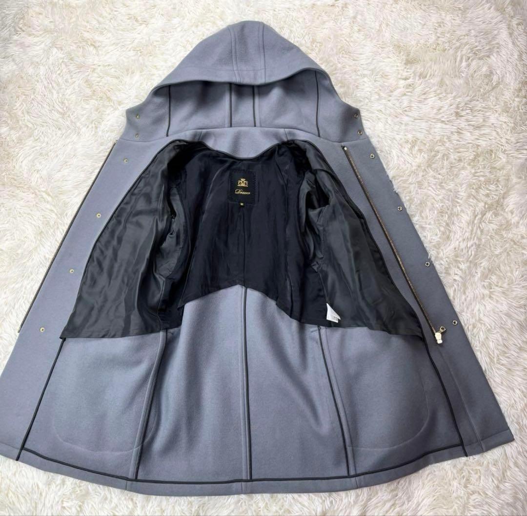 新春特価☆ドゥロワー ケヌキフードコート フォックスファーポケット ウール36