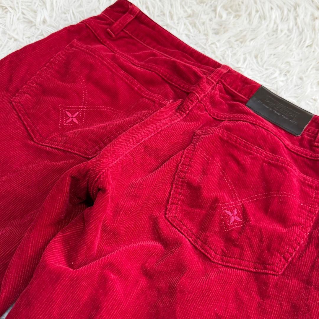 16082✨美品✨ルイヴィトン コーディロイパンツ　赤 レッド 40