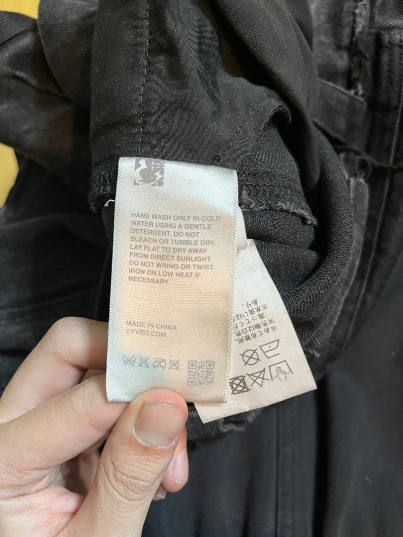 パンツ cyvist FLARE WEBDENIM BLACK size30