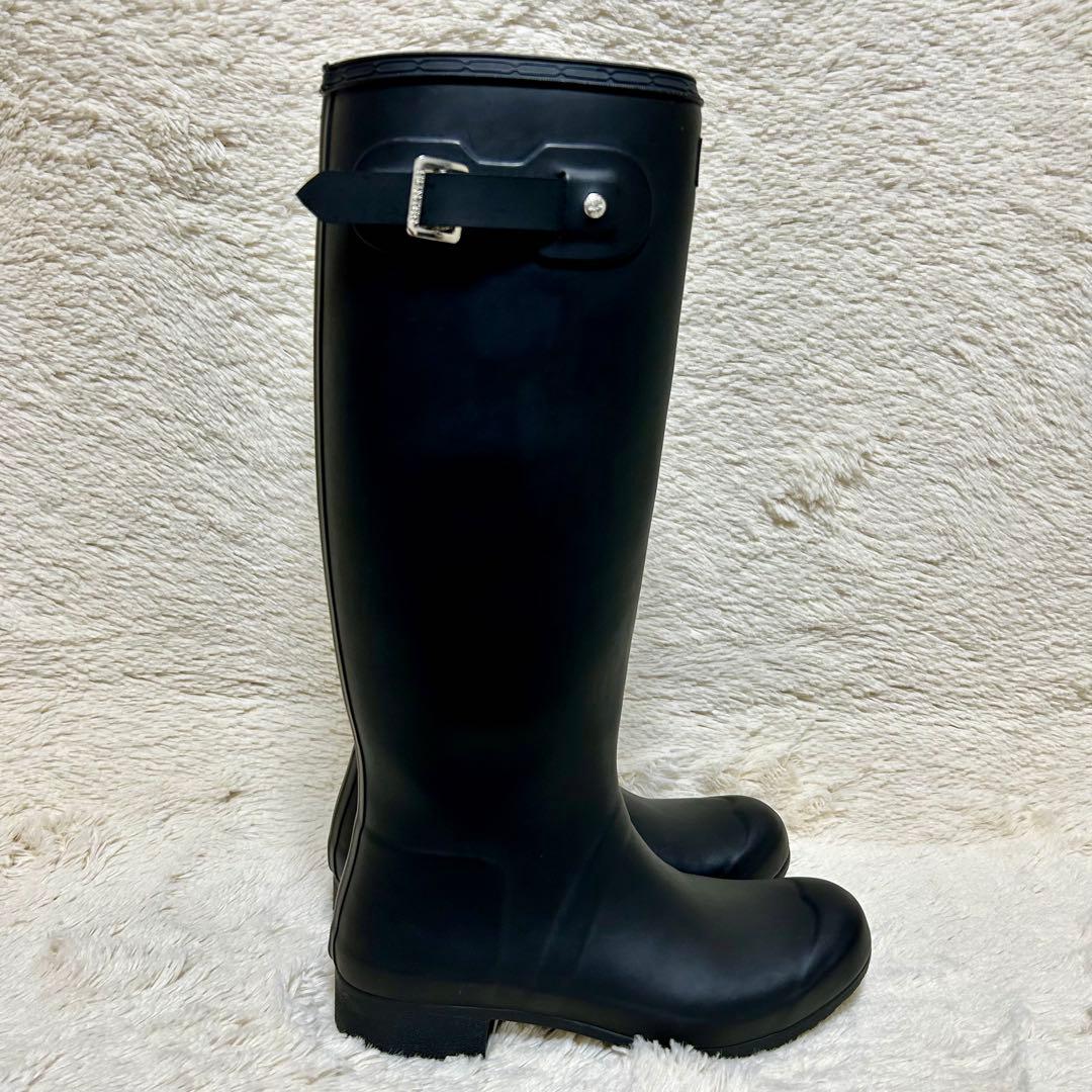 【新品・未使用】HUNTER ハンターレインブーツロングUK6 25cm 黒