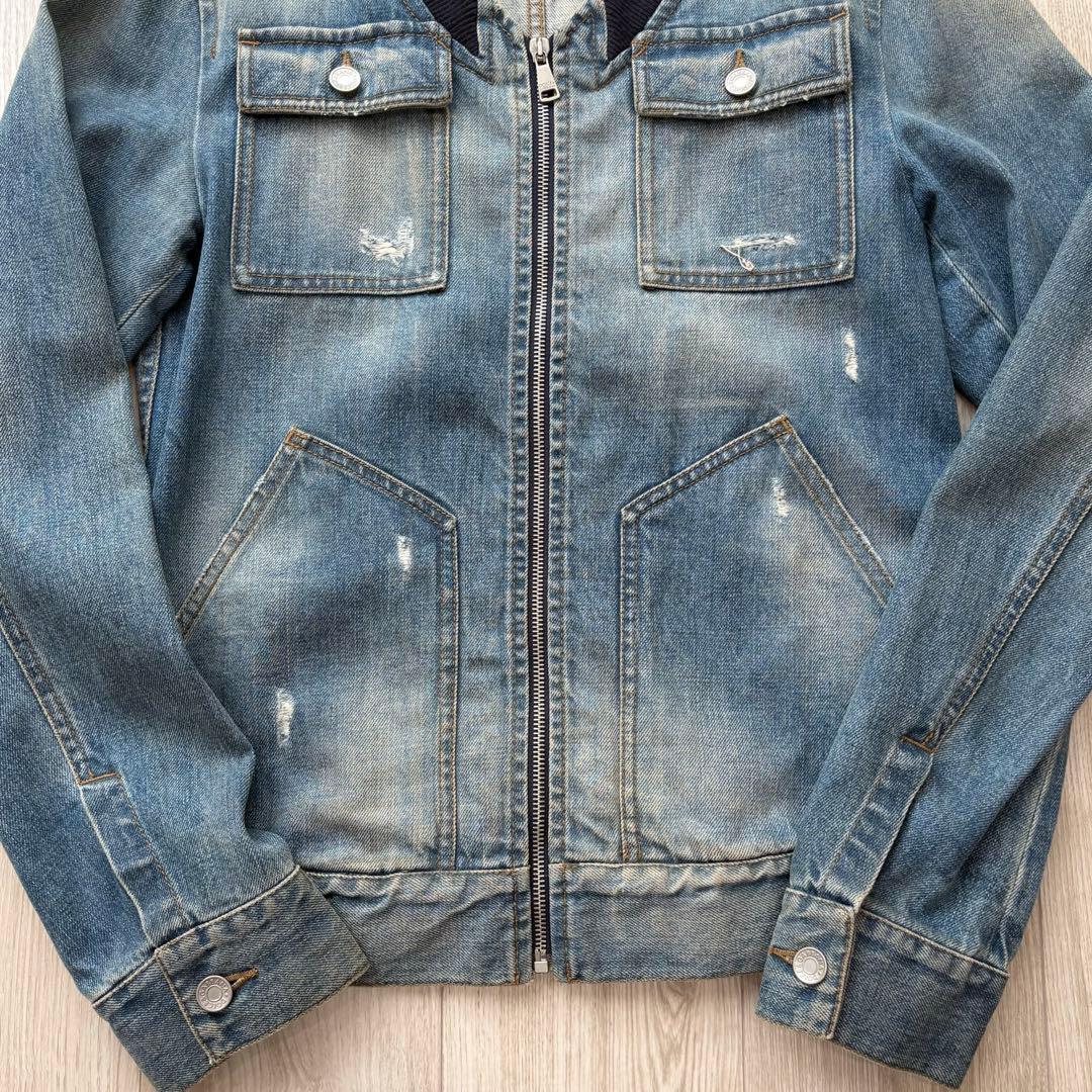 【希少】DOLCE&GABBANA デニムジャケット 44 S ロゴプレート付き