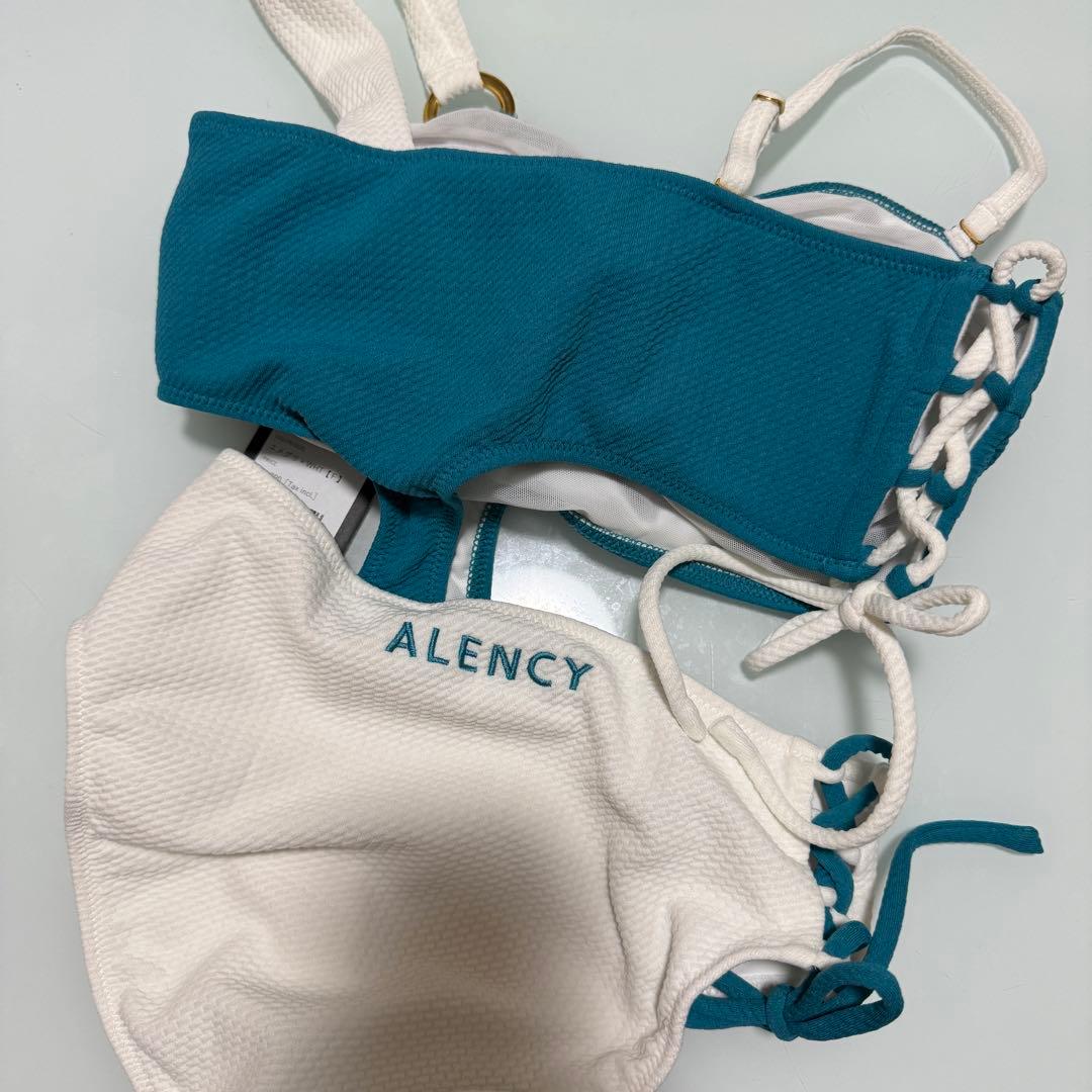 ALENCY ワンショルダービキニバイカラー
