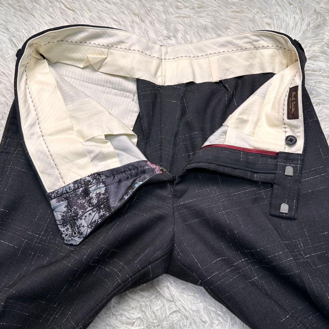 希少 カタログ掲載 未使用級 現行 ポールスミス 風景柄 セットアップ チーフ付