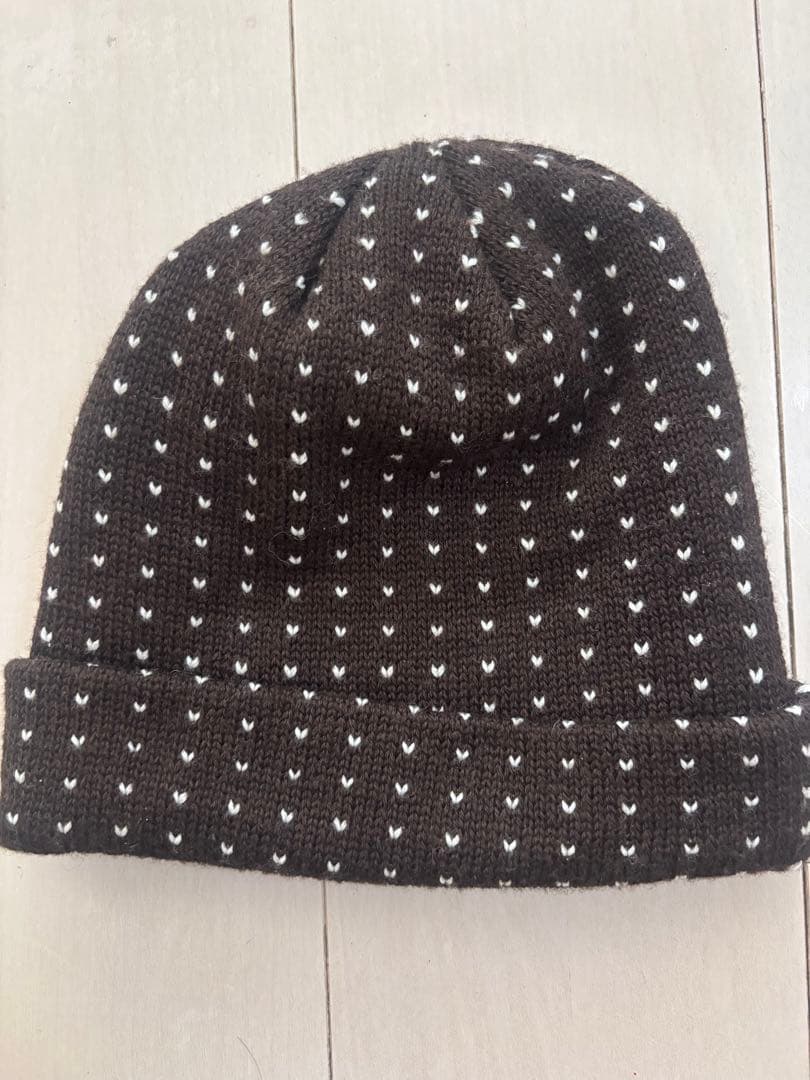 希少品NOAH ハート ドット柄 ビーニー ニット帽