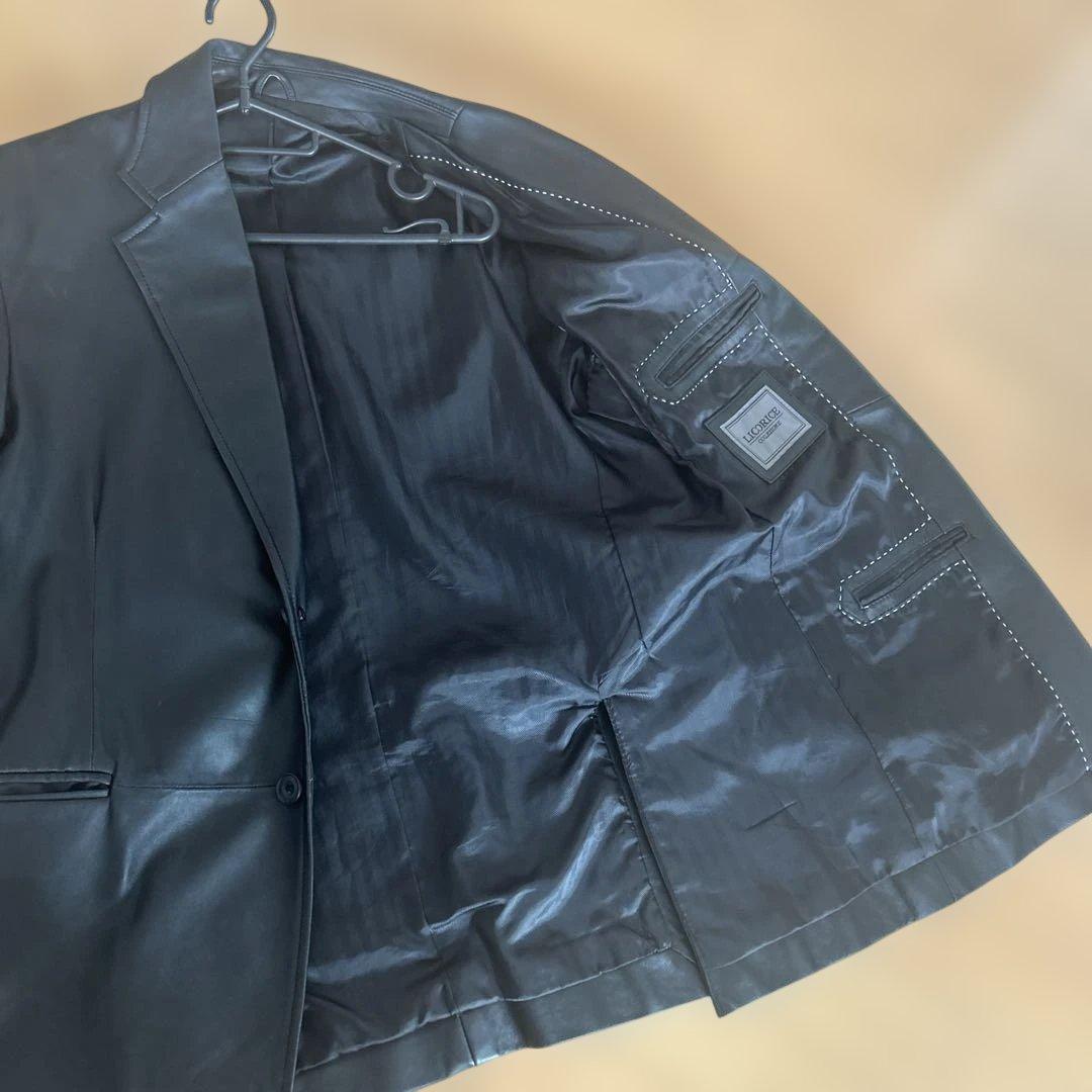 ✨XL相当✨リコリス テーラードジャケット ラムレザー オーバーサイズ