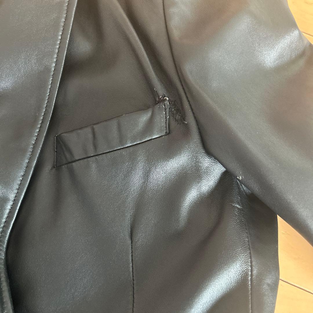 ✨XL相当✨リコリス テーラードジャケット ラムレザー オーバーサイズ
