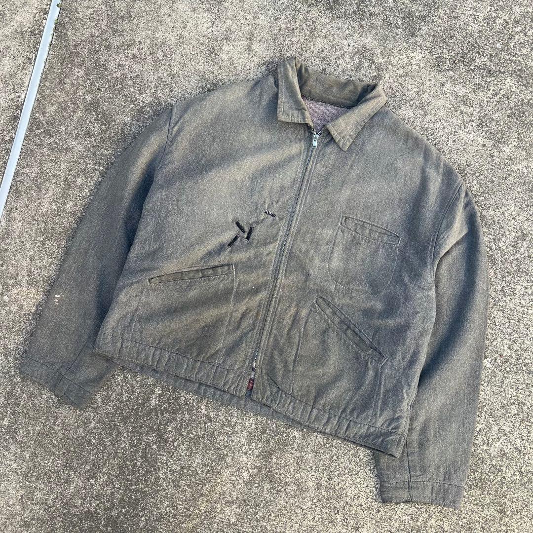 身幅70cm 50sブラックシャンブレー ジャケット ヘラクレス BIG MAC