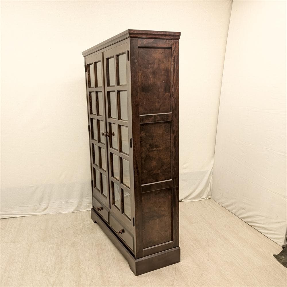 北海道民芸家具　樺　無垢　本棚　本箱　書棚　ブックシェルフ　キャビネット　飾り棚