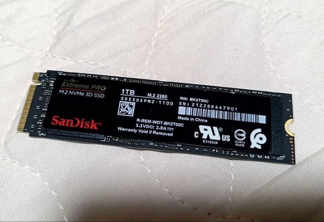 内蔵型SSD sandisc extreme PRO SSD1TB DRAM NVMe