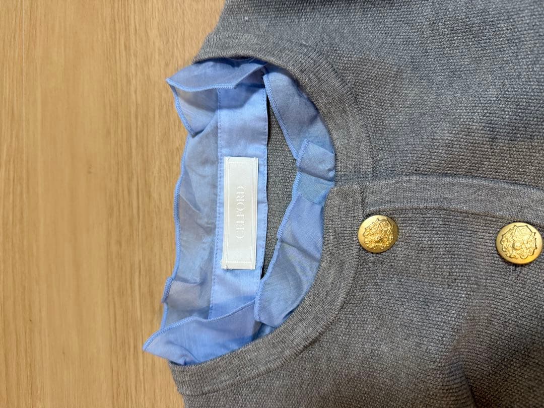 【新品未使用】CELFORD フリルデタッチャブルカーディガン