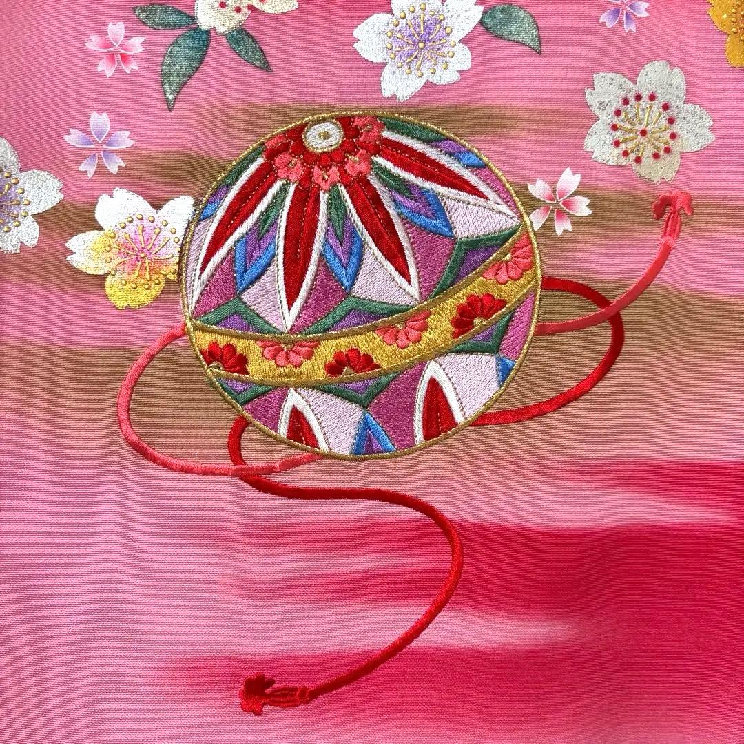 《新品》日本製 特選刺繍 ぼかし京友禅 本金銀箔技法 お宮参り 産着 たとう紙付