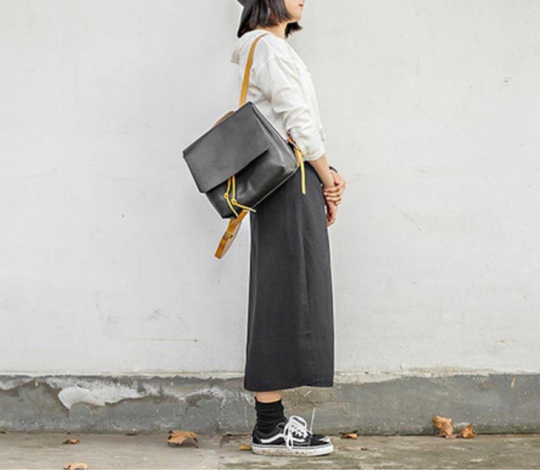 ＊TANGENT LINEAR 牛革手作りリュックサックレザーバックパック＊