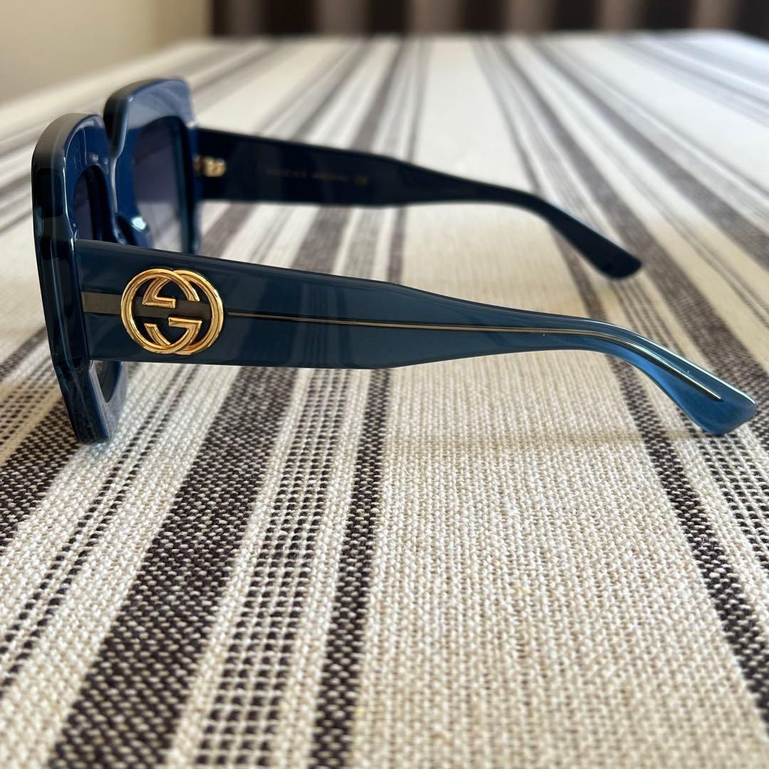小物 GUCCI sunglasses Blue Square Frame