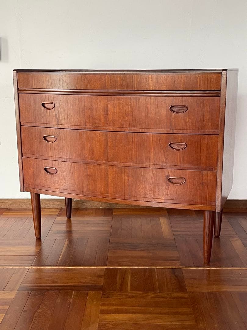 北欧 デンマーク ヴィンテージ チーク 3段 チェスト