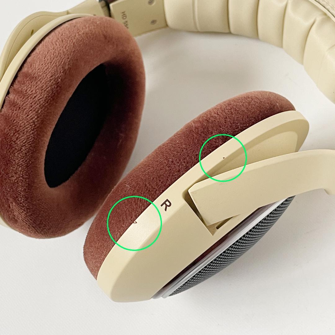 きれい ゼンハイザー HD598 有線ヘッドホン プリン