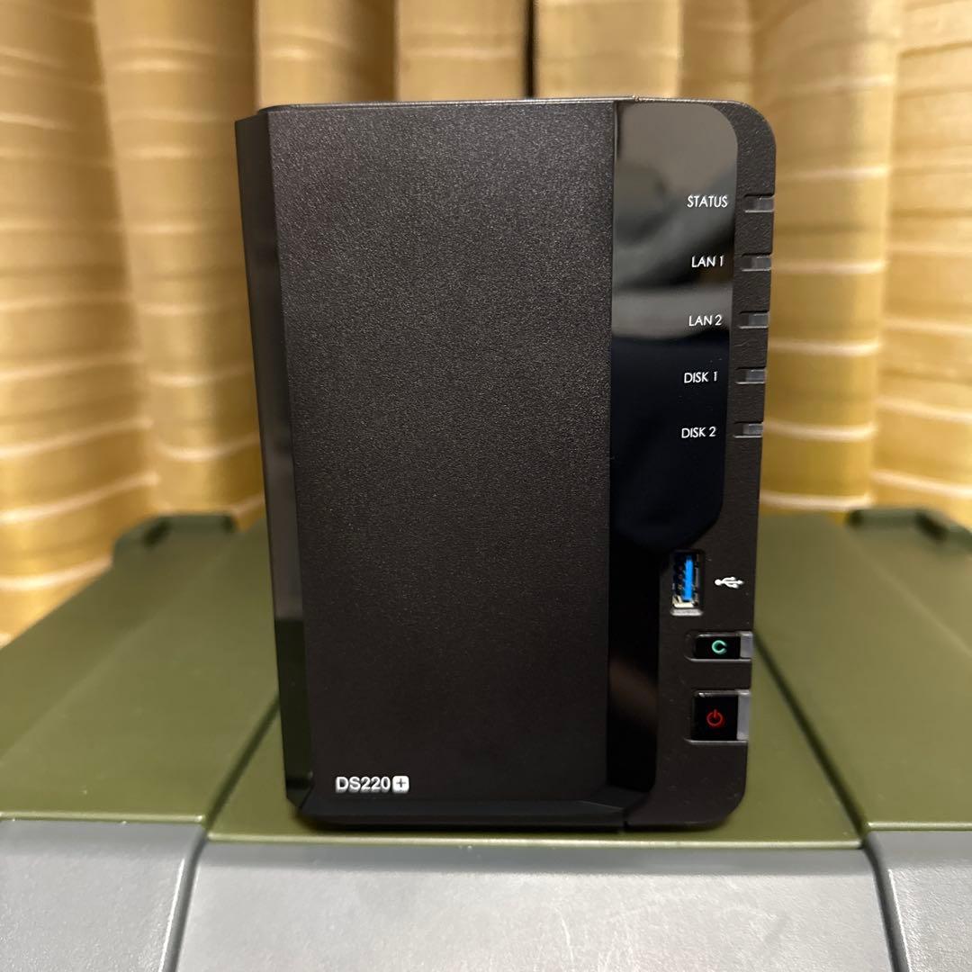 Synology NAS DS220+ 8GBメモリ増設 HDDなし 2ベイ