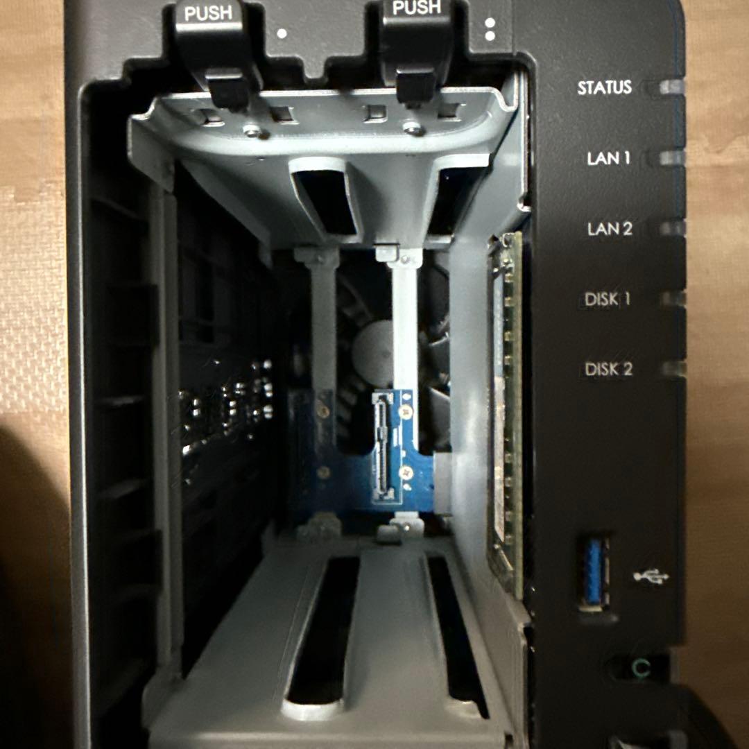 Synology NAS DS220+ 8GBメモリ増設 HDDなし 2ベイ