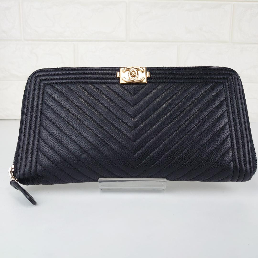 【morishoさま用】ボーイシャネル　ラウンドファスナー長財布　1210