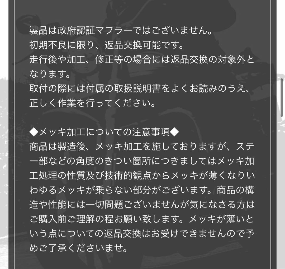 Z900RS ORM スリップオンマフラー