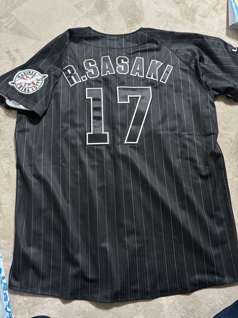 千葉ロッテマリーンズ 佐々木朗希 ユニフォーム ビジター o xl