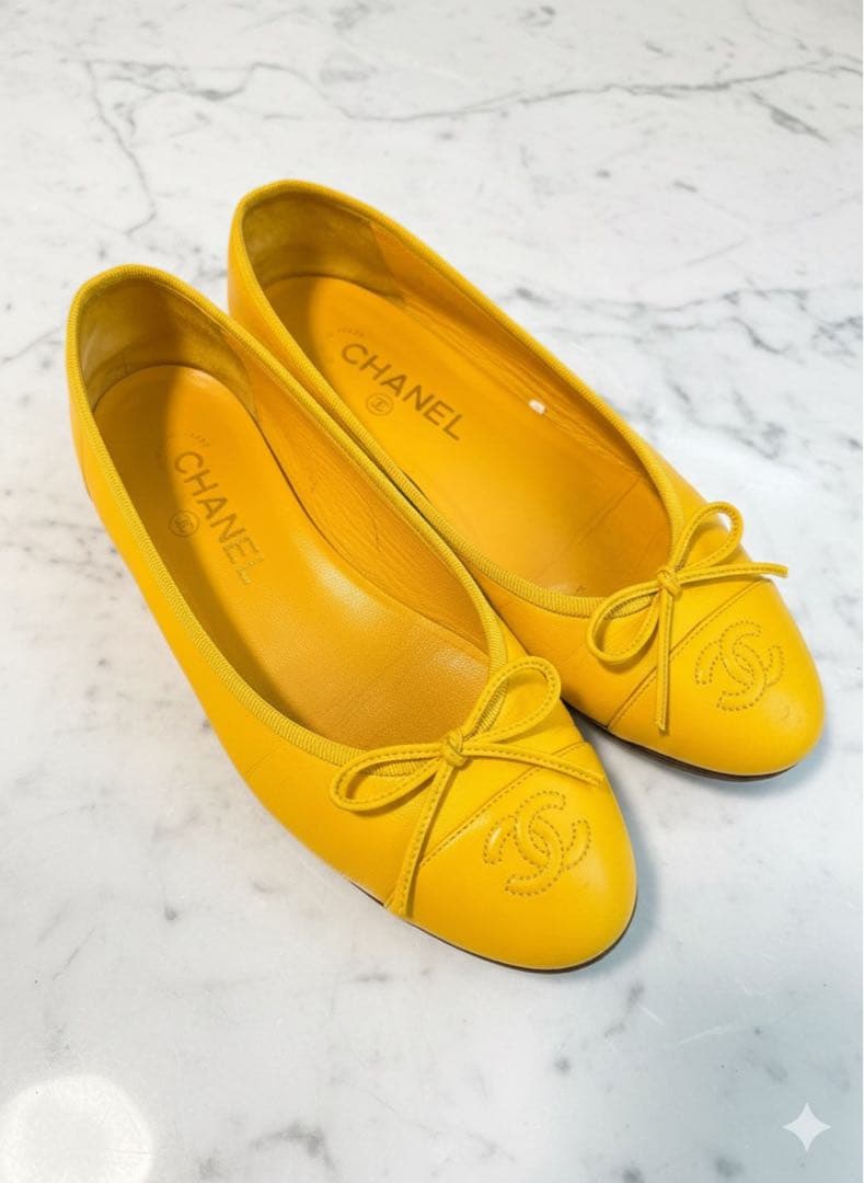 希少カラー　CHANEL シャネル　フラット　バレエシューズ
