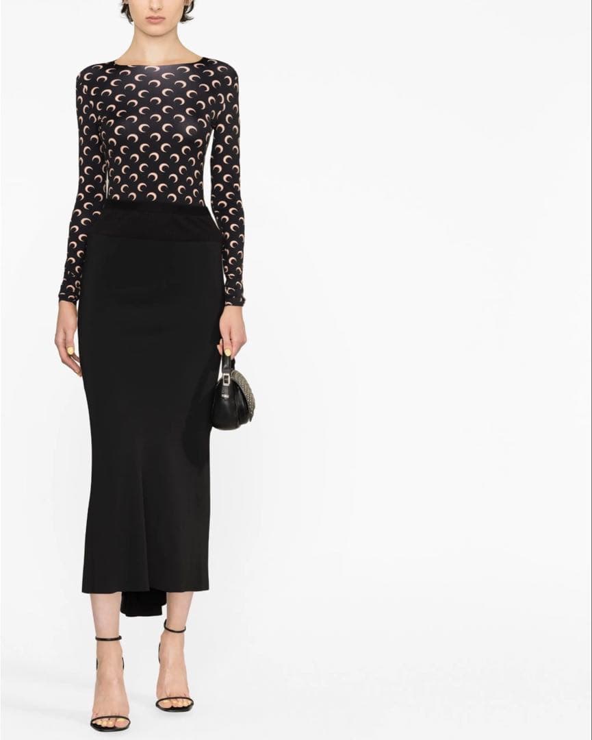 Marine Serre 長袖 プリントトップス