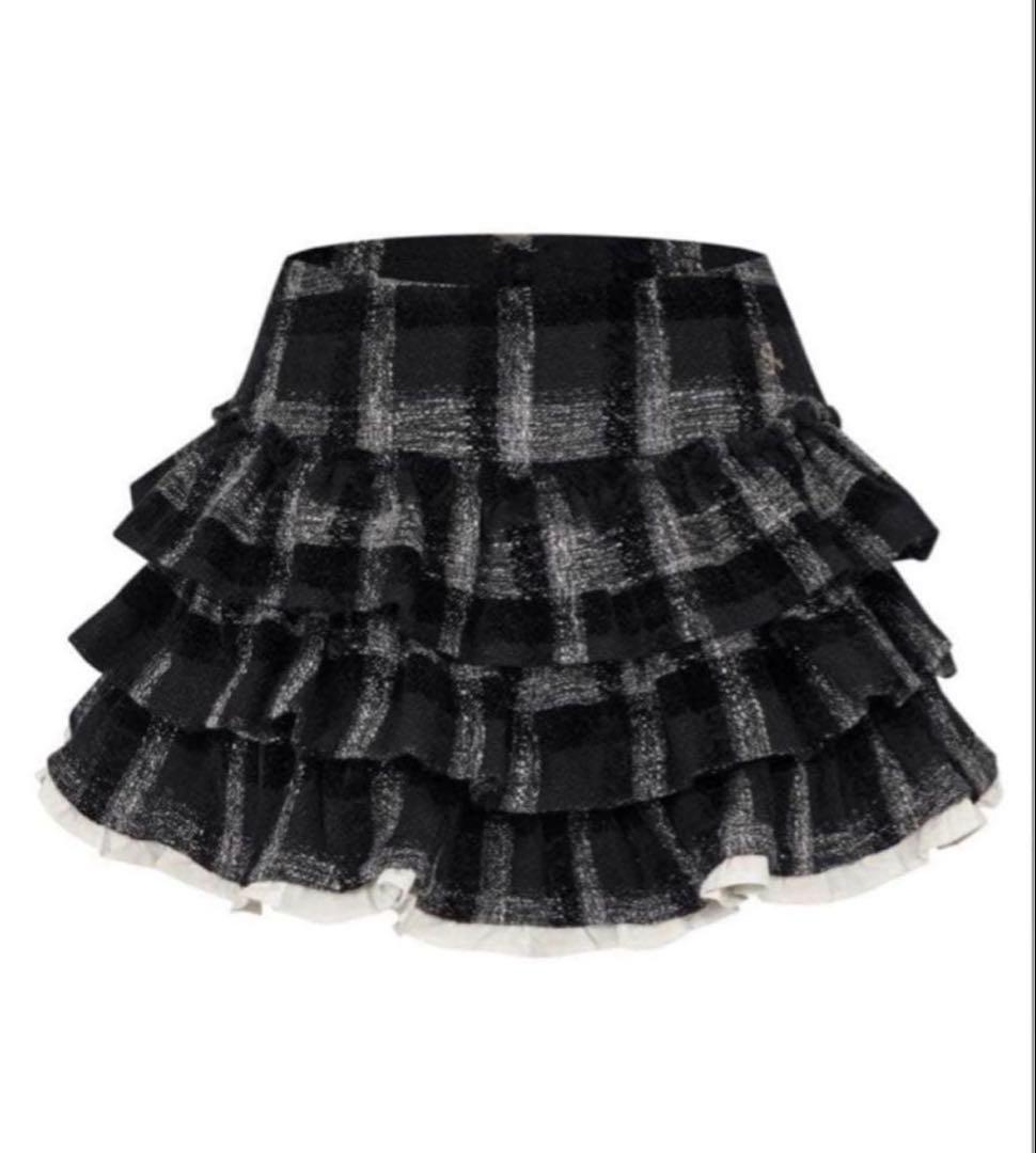 スカート ANDWANG Charm Frill Culotte Mini Skirt M
