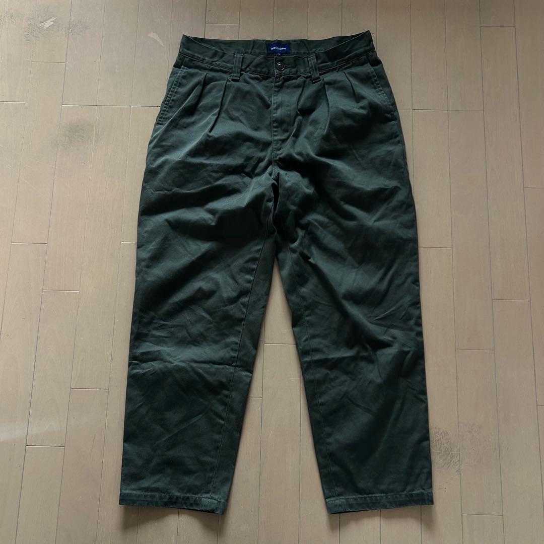 O*n様 DESCENDANT プリーツチノパン オリーブグリーン