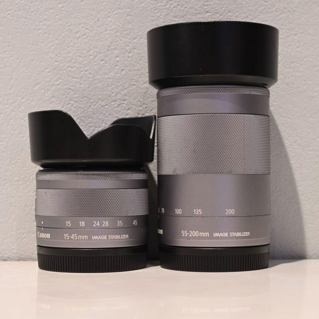 Canon EOS KISSM2 ダブルズームレンズキット　レンズ他3本付き