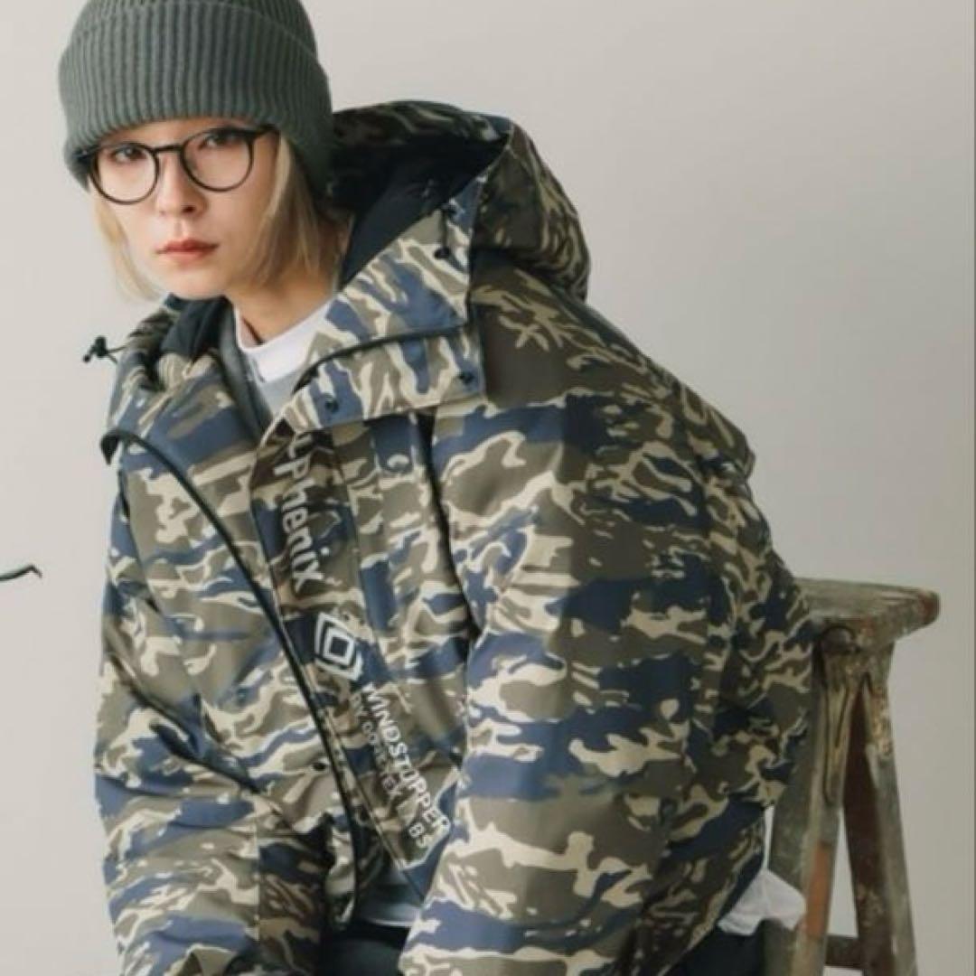 新品　プラスフェニックス　+phenix　迷彩柄　ダウンジャケット　メンズ