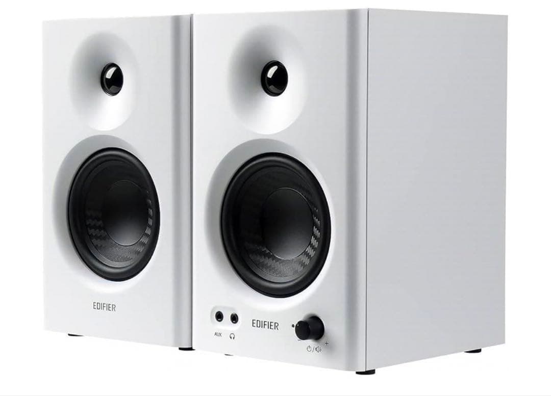 Edifier MR4 ホワイト+ MOGAMI2534 RCAケーブル