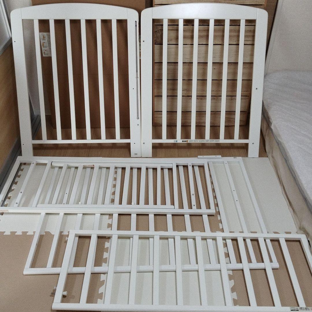 美品　KATOJI ベビーベッド ハイタイプ　レギュラーサイズ　ホワイト