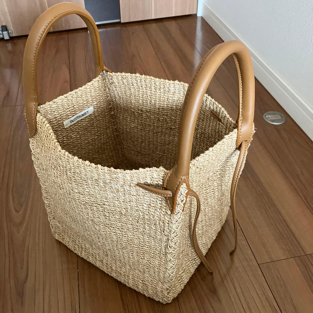 あみ。値下げ！カゴバッグ　アウターサンセット