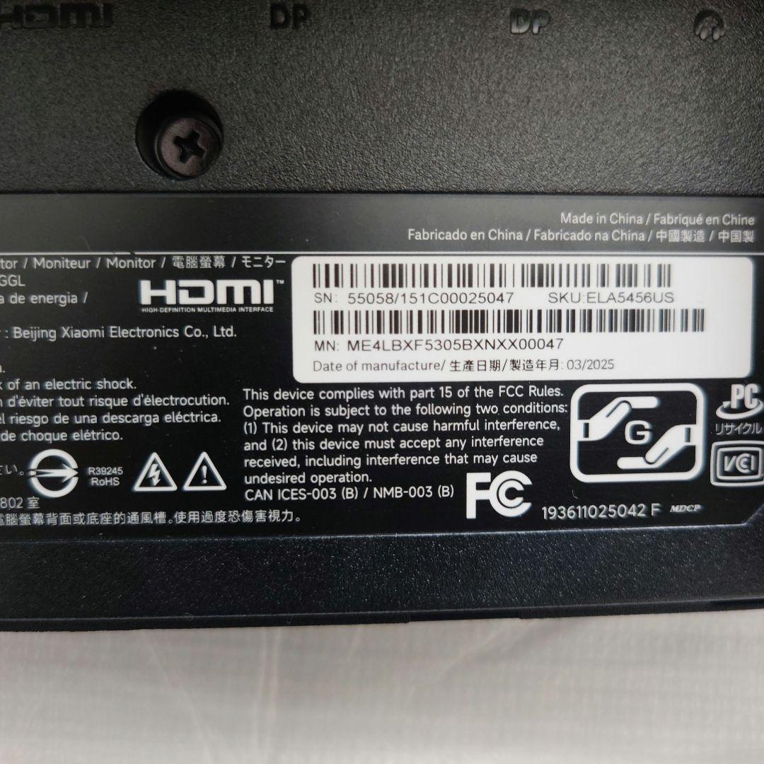 Xiaomi 曲面 ゲーミングモニター G34WQi 34インチ UWQHD