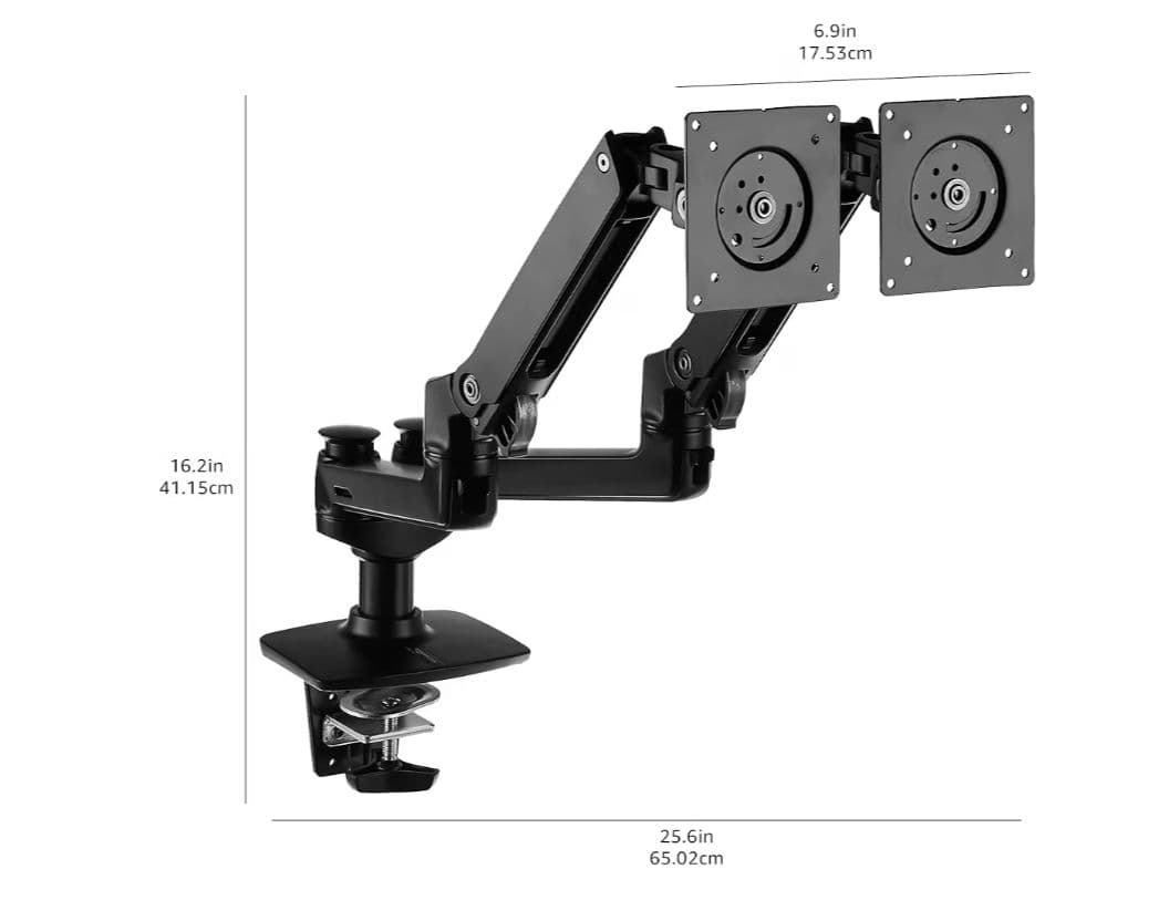 Amazonベーシック デュアルモニターアーム（エルゴトロン製）