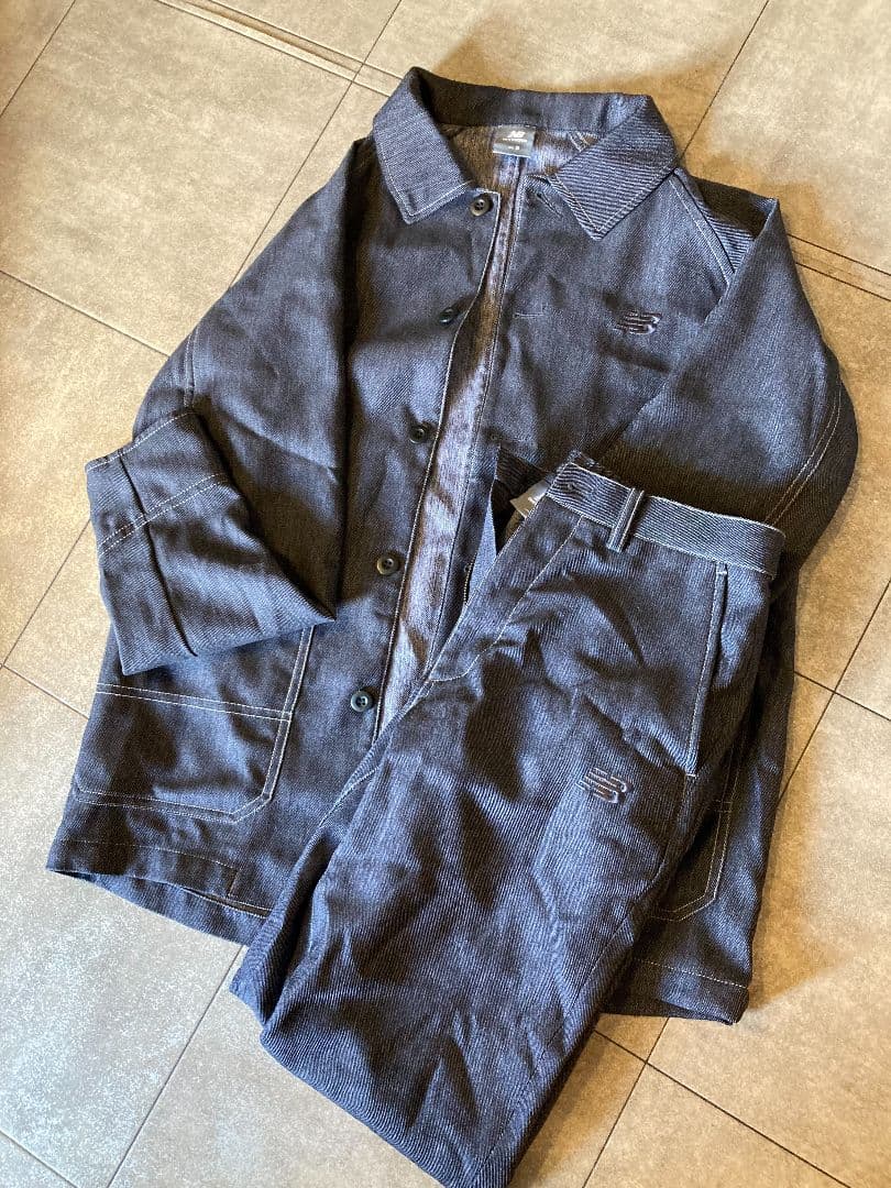 美品ニューバランス THE CITY デニム ライク Sサイズセットアップ