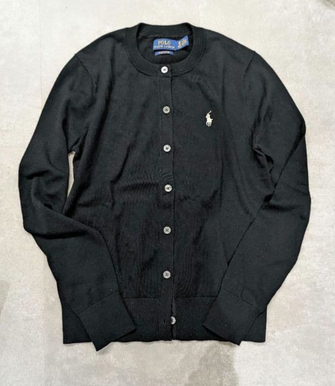 美品 ポロ ラルフローレン カーディガン ホース 胸ロゴ