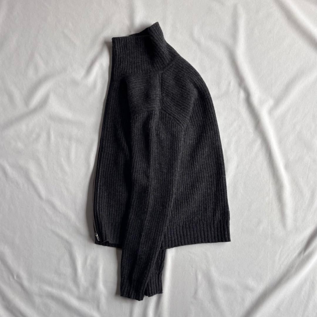 00s COMME CA ISM wool ds knit レザー切替